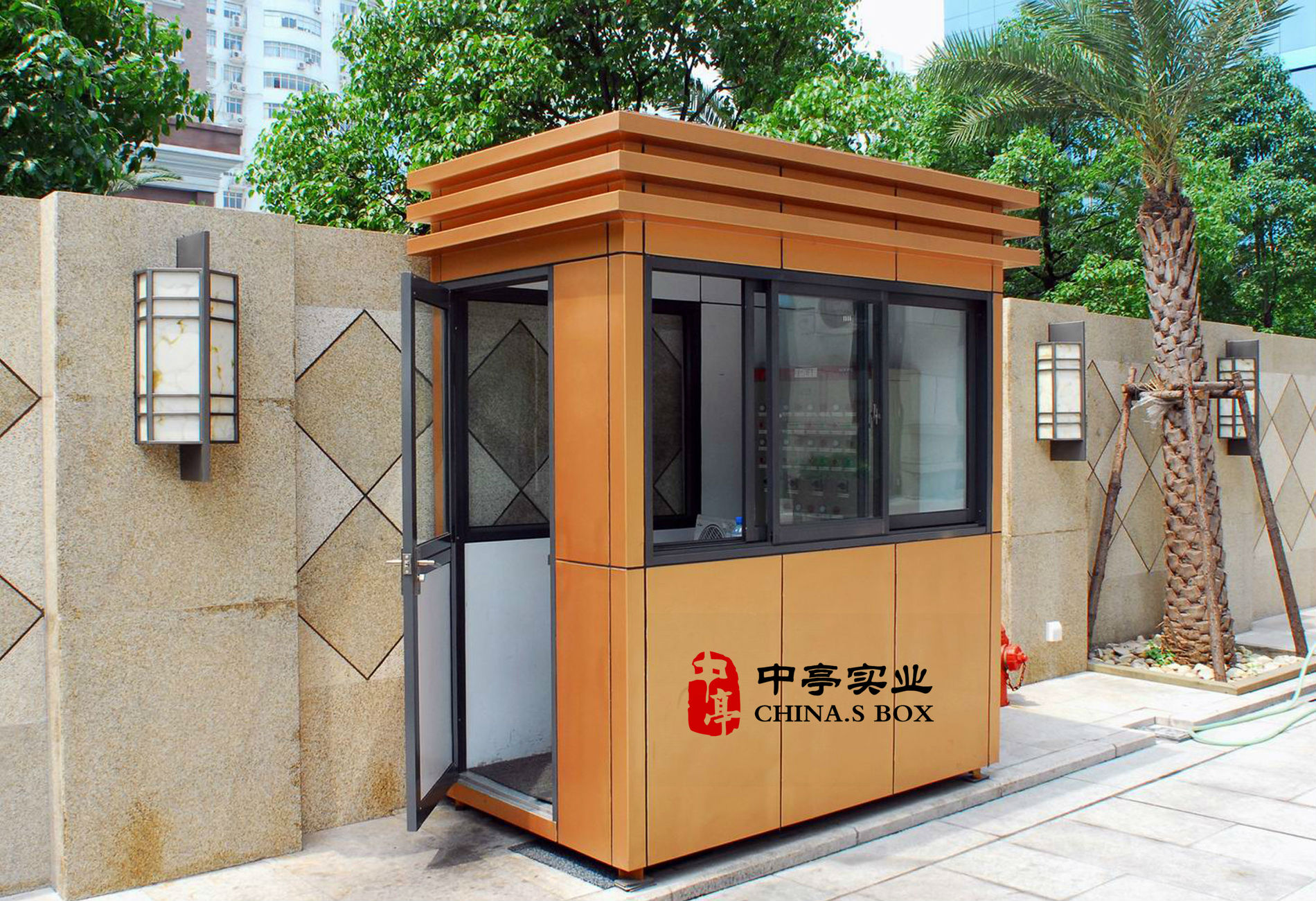 中亭豪华铝塑板造型岗亭保安亭