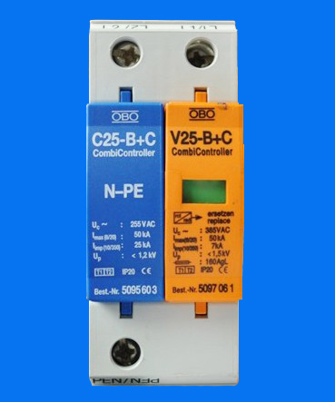 OBO德国进口防雷器V25系列单相电源防雷 二级浪涌保护器 原装进口带检测报告