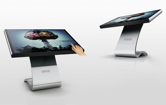 广西图书馆32寸立地触摸查询机