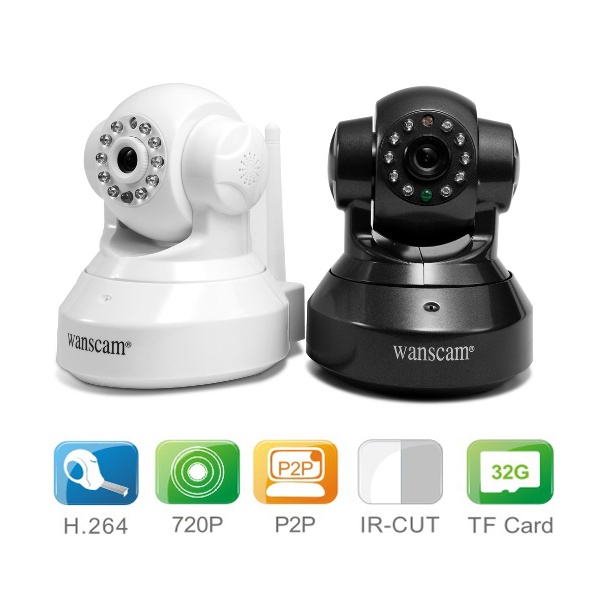 HW0024 720P 100百万高清p2p网络摄像机 安防监控专用 