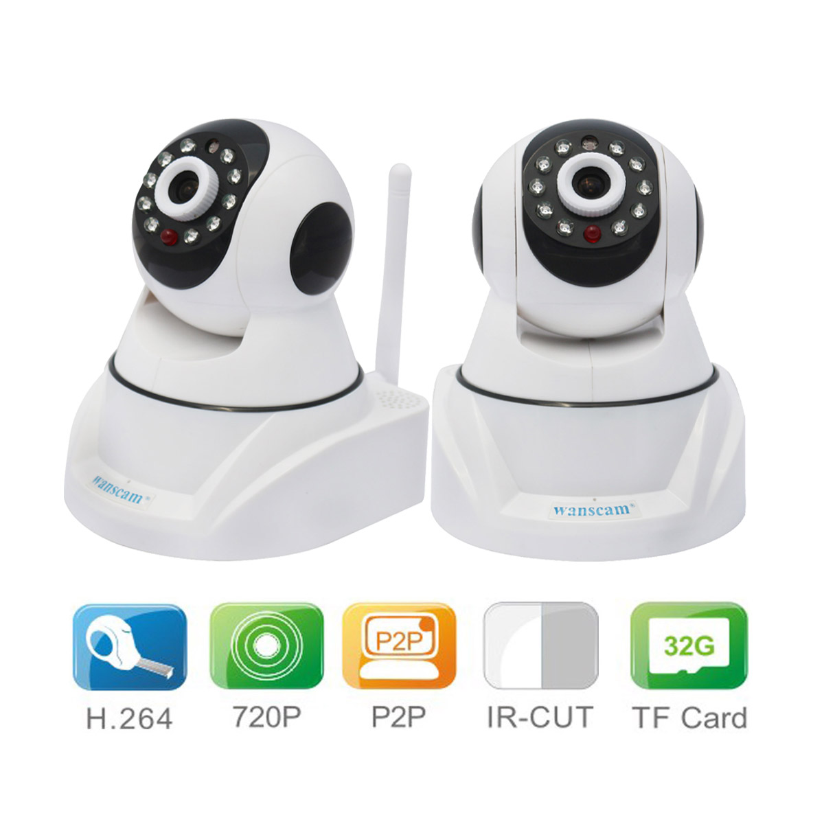 HW0030 H.264 P2P百万高清 无线云台 ONVIF 监控IP网络摄像头