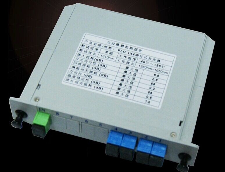 供应光纤分路器 盒式1分2 1分4分路器 插片式分路器 光纤分支器1分8