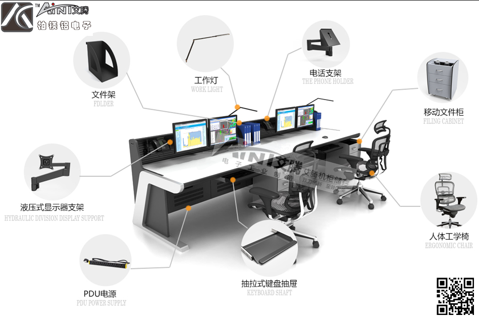 监控调度台 控制台 电网调度台 航运操作台 监控制台 公安调度台