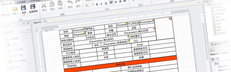 斯科德证件报表设计器