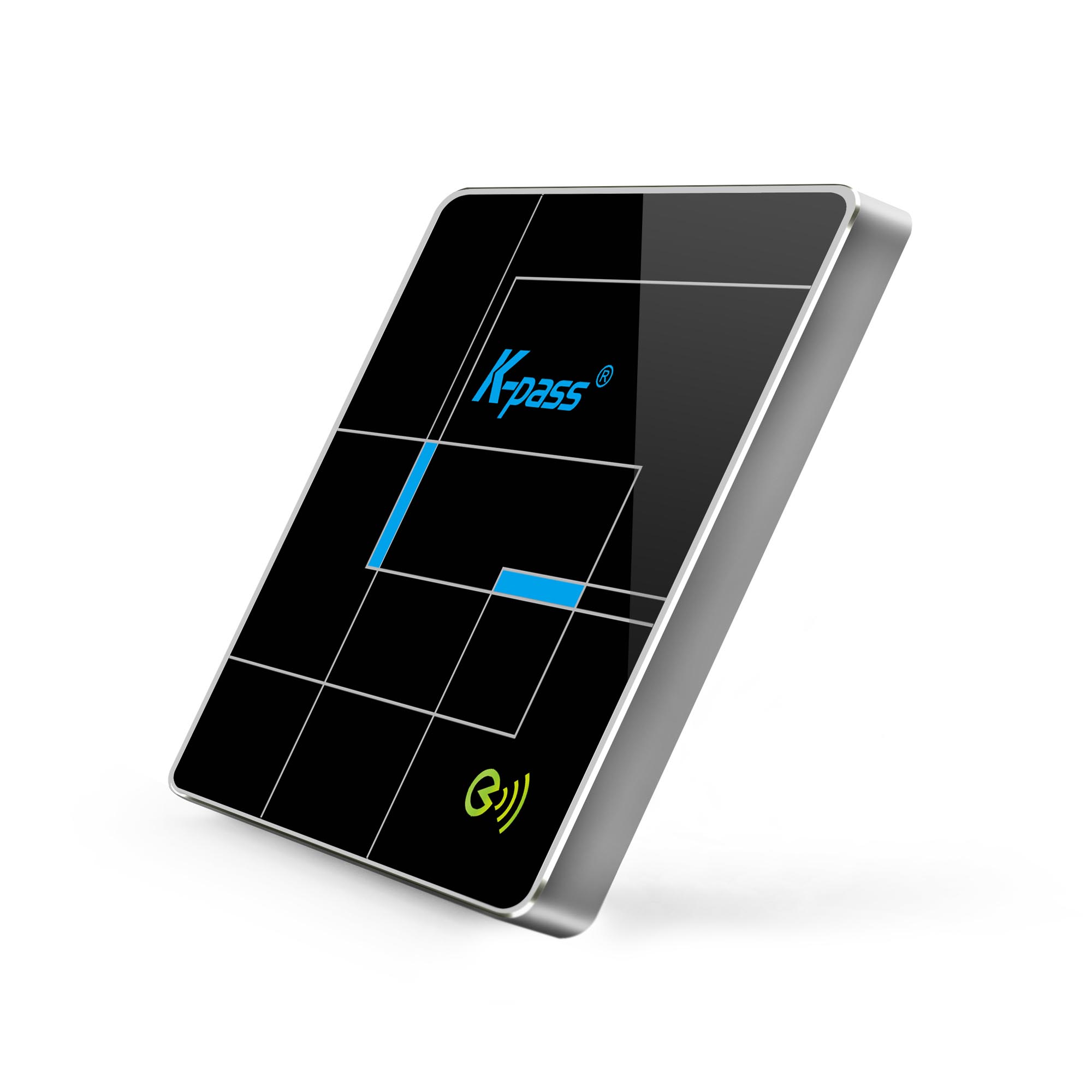 凯帕斯KP-6002M-1电梯刷卡深灰银超薄型金属门禁IC读卡器超薄型金属门禁读卡器|新款WG门禁读