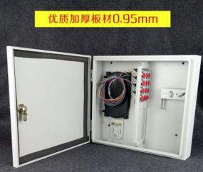 12芯楼道箱光缆分纤箱满配FCUPC圆头电信级尾纤耦合器光纤分光箱