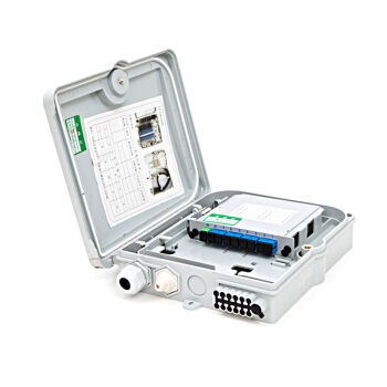 1分8光分路器箱插片式光分箱楼道箱盒1分8插卡分光器箱