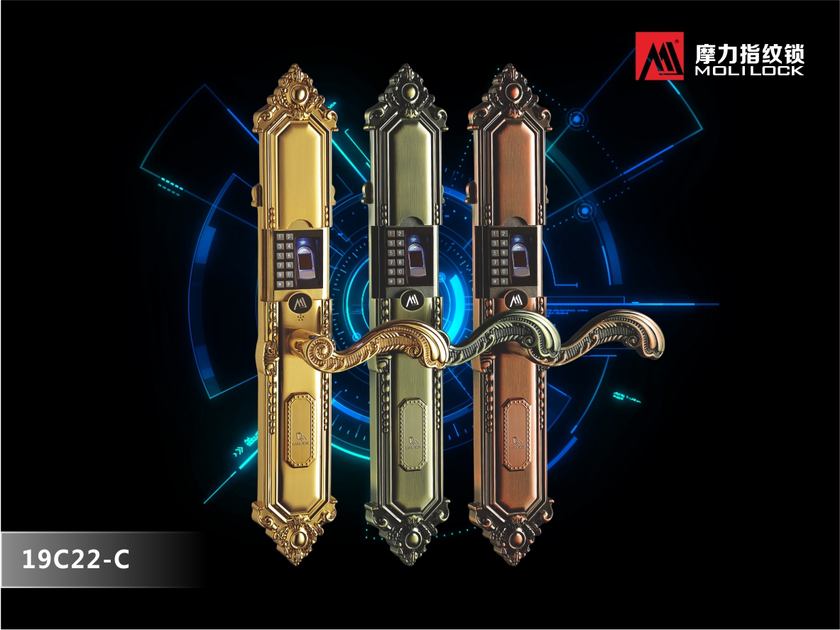 摩力19C22指纹密码锁 智能家居锁 欧款指纹锁