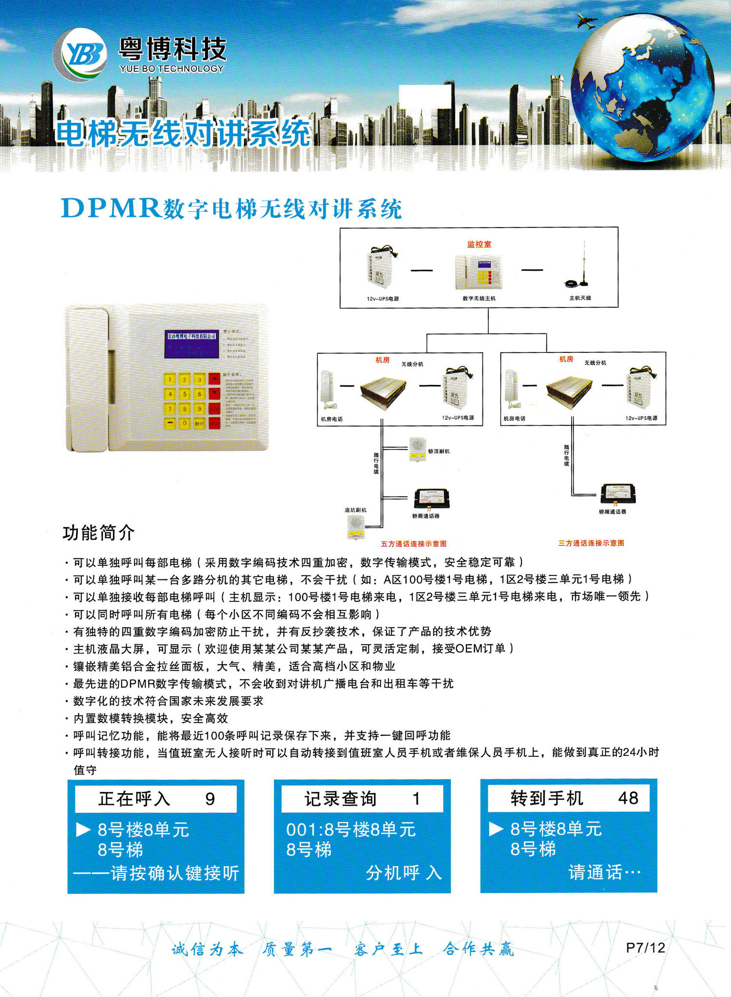 电梯无线五方对讲