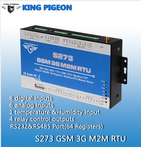 GSM 3G 模拟量采集数据报警器可编程的控制器 S273