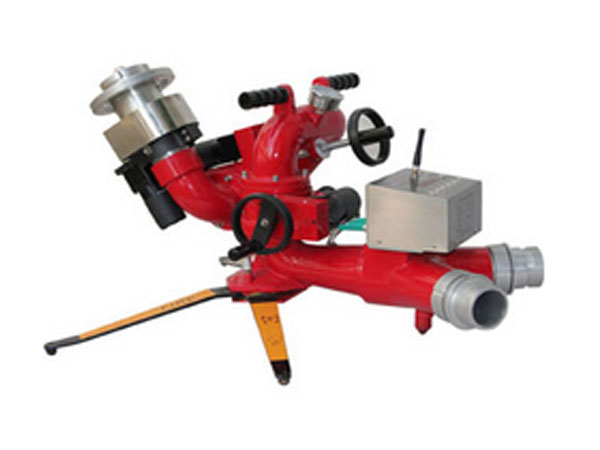 自摆电控消防水炮 120度喷雾角消防炮