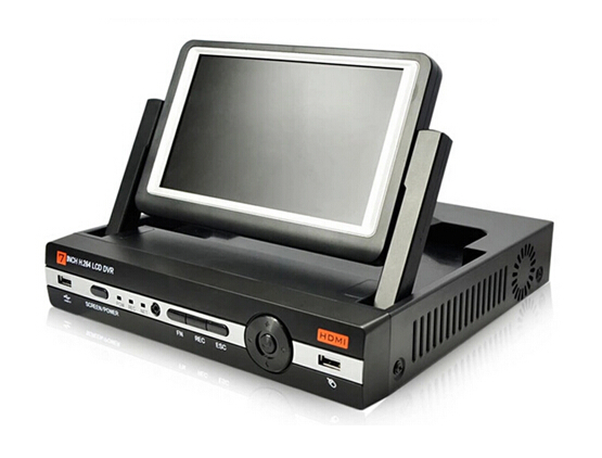 带7寸显示器8路1盘位NVR高清网络硬盘录像机