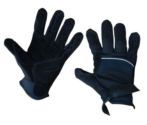 掌心全面双层牛皮户外防滑安全手套