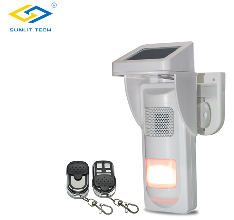 SVG-40PLUS商立室外太阳能充电无线红外人体感应现场声光语音警示器