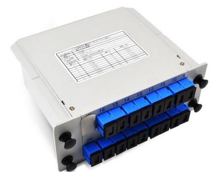 全新PLC插片式光分路器1分16尾纤式SC插卡式光纤分路器电信级