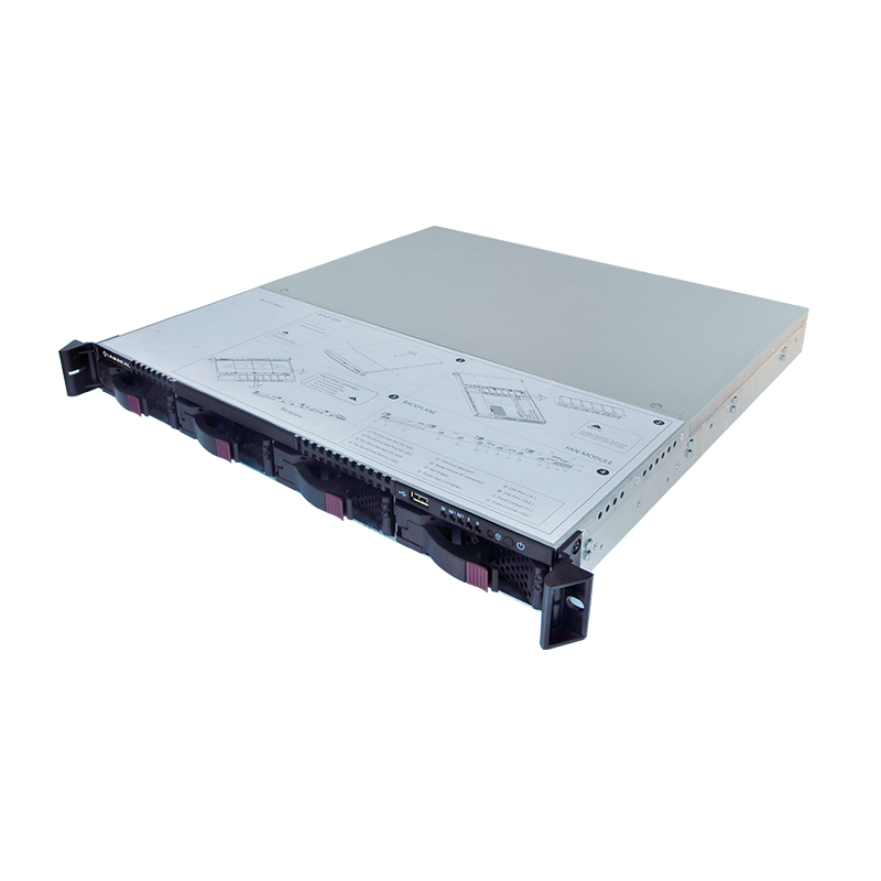 联瑞【linkreal】LC104S NAS 网络存储服务器4盘位空槽 1U机架式 黑色不含硬盘