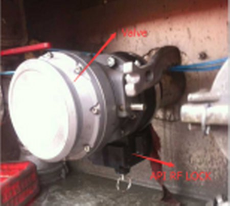 石油石化槽罐车电子阀门锁RF-400V