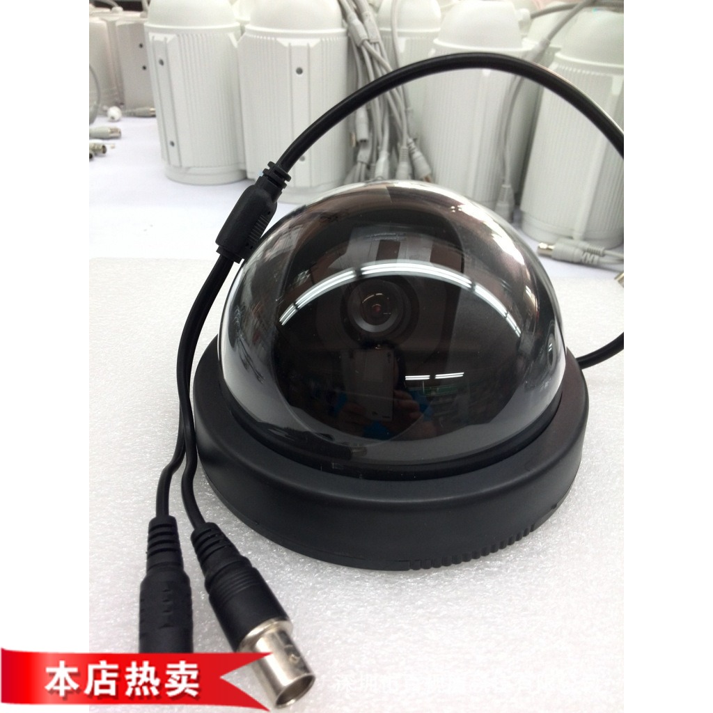 模拟监控摄像头 电梯专用 广角半球摄像机1200线 高清视频监控