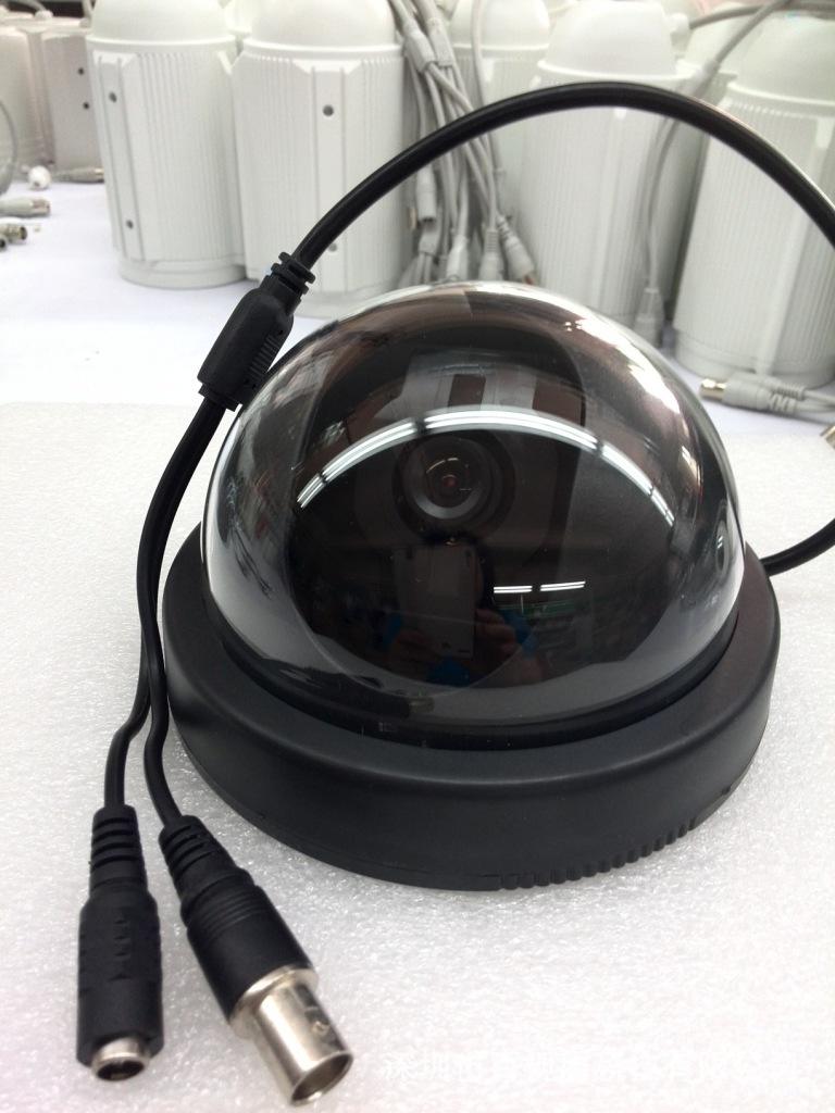 模拟监控摄像头 电梯专用 广角半球摄像机1200线 高清视频监控