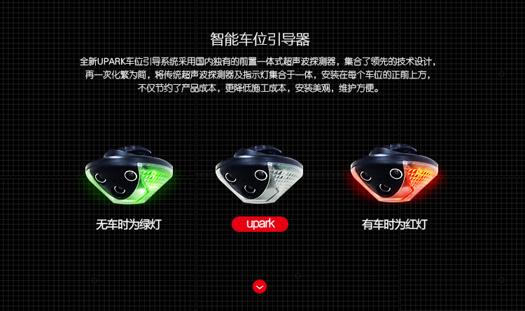 UPARK 智能停车管理系统 超声波停车诱导系统
