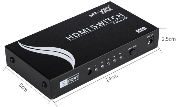 迈拓维矩五进一出HDMI切换器MT-SW501S-MH