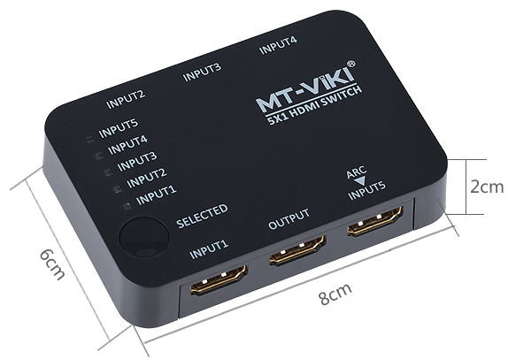 迈拓维矩4K*2K 5口HDMI切换器MT-SW501SR 
