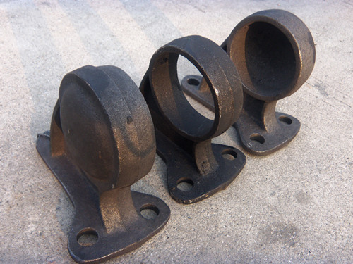 挡轮杆底座 挡车杆底座 加厚铸铁底座 防撞杆支架 钢管定位器底座