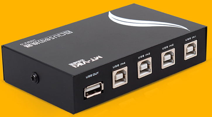 迈拓维矩4口手动USB共享器MT-1A4B-CF