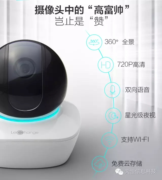 360度智能网络无线高清远程控制监控摄像头