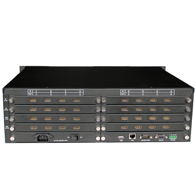 景阳华泰厂家直销 HDMI16进16出矩阵高清数字矩阵主机带遥控器