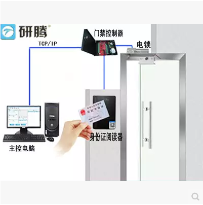 研腾身份证门禁 二维码门禁 小区出租屋身份证门禁系统管理
