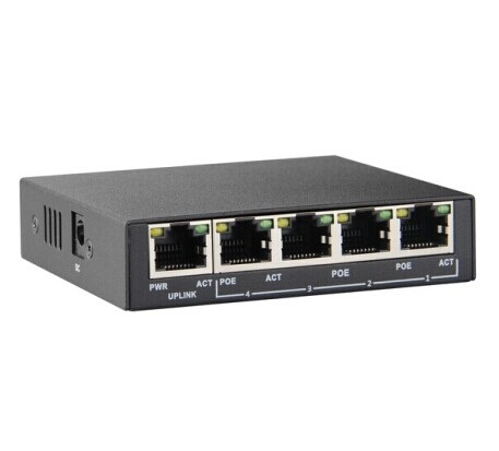 4口PS504高性价比百兆PoE交换机