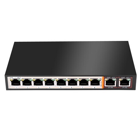 8口PS5010百兆双电口 PoE交换机