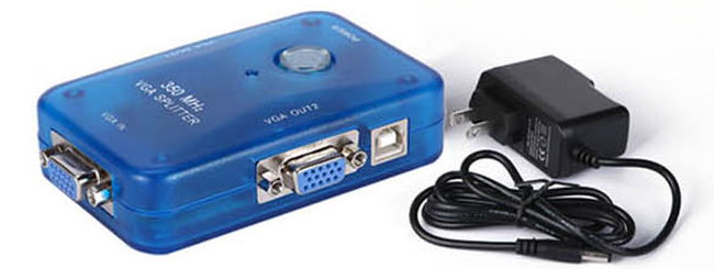 迈拓维矩2口塑壳高清VGA分配器MT-3502-A
