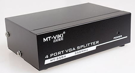 迈拓维矩4口VGA高清分配器MT-3504