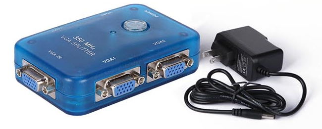 迈拓维矩4口塑壳VGA高清分配器MT-3504-A