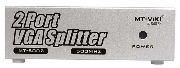 迈拓维矩500MHz1进2出VGA高清分配器MT-5002