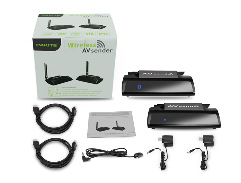 帕旗厂家直销PAT-580影音无线接收器 发射机一进一出2组HDMI接口