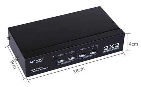 迈拓维矩VGA矩阵2进2出带音频MT-VT212