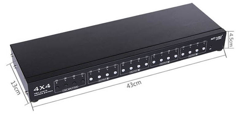 迈拓维矩VGA矩阵4进4出带音频MT-VT414