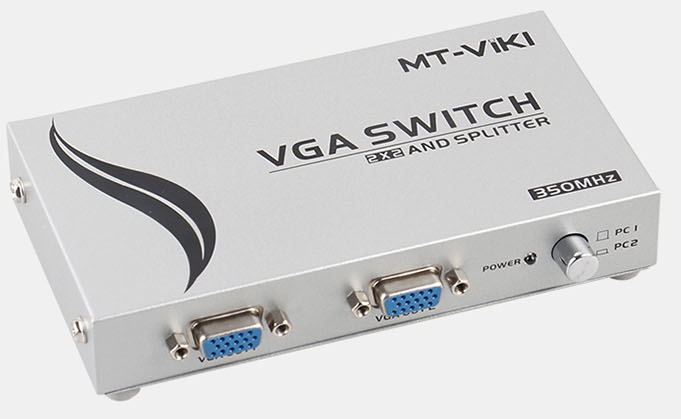 迈拓维矩2进2出带遥控VGA切换分配器MT-202C