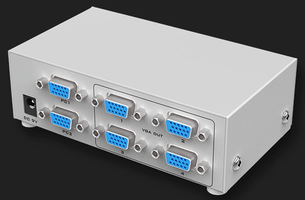 迈拓维矩2X4带遥控VGA切换分配器MT-204CB