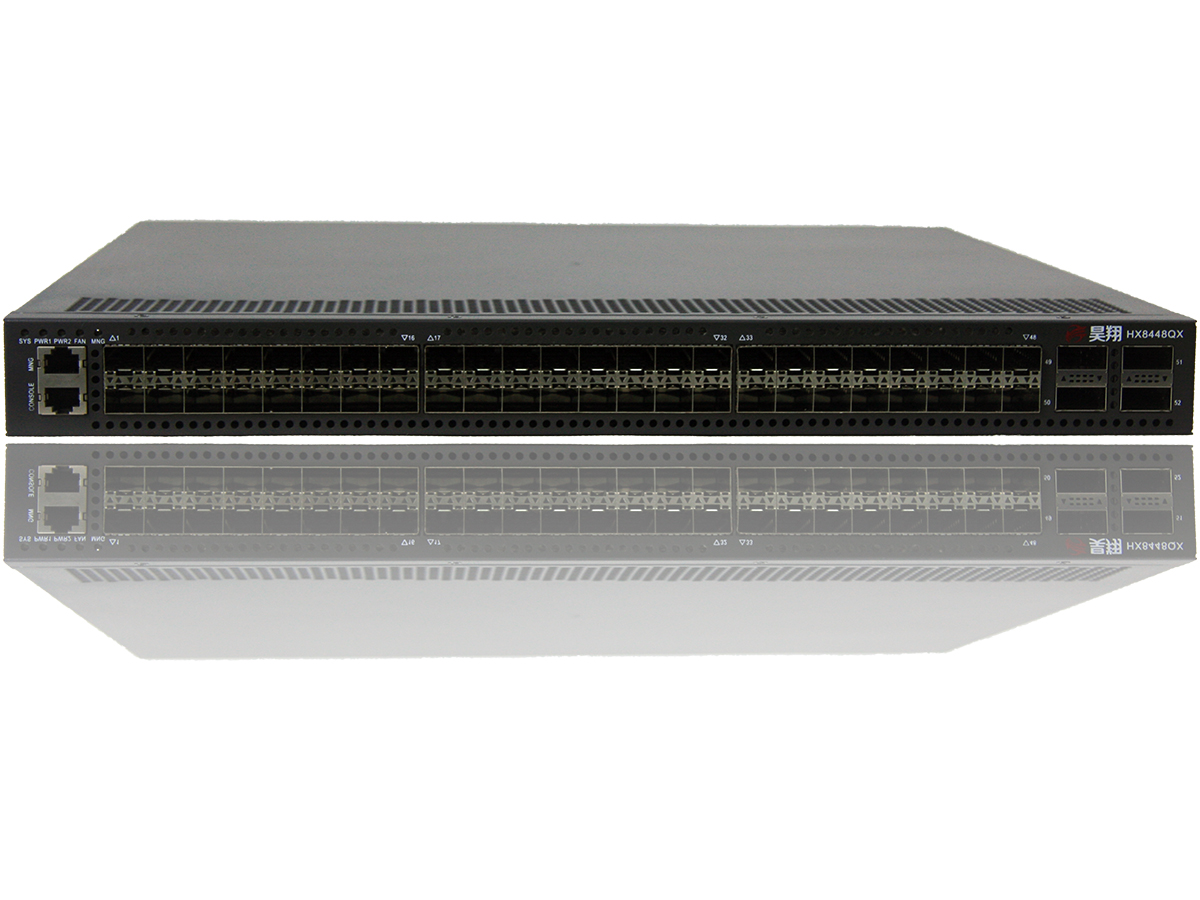昊翔®HX8448QX 全万兆 三层核心交换机（48万兆+4个40G）
