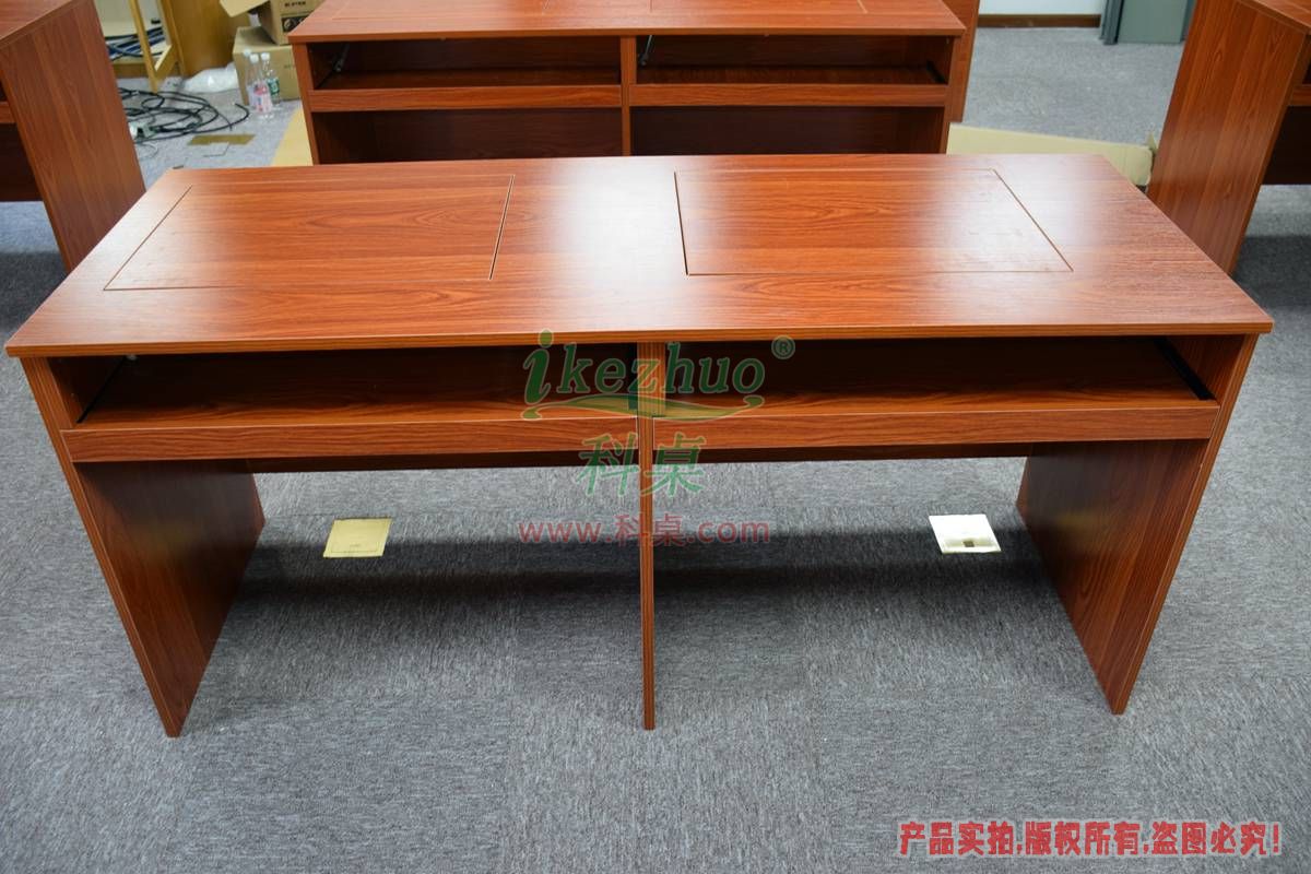 多功能教室电脑桌 翻转电脑桌 学校机房翻转电脑桌 培训桌