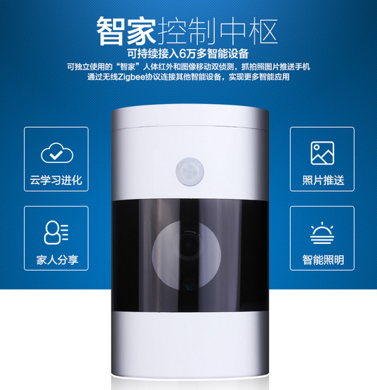 WiFi插卡家用智能家居主机报警摄像机