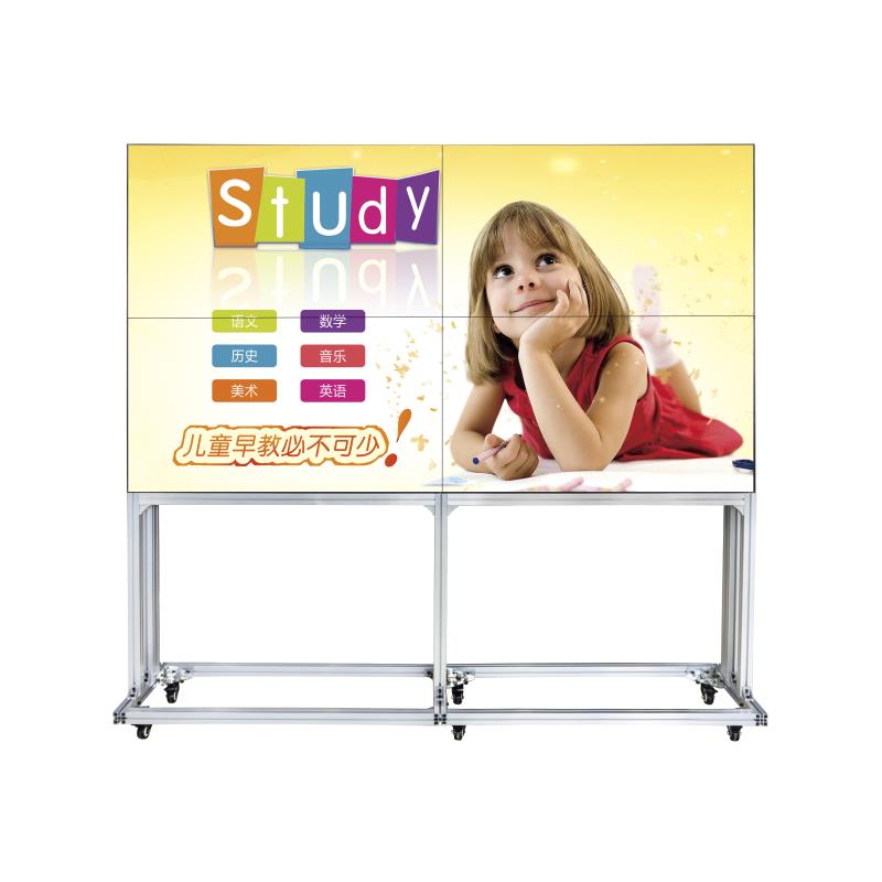 贝赛尔拼接支架厂家专业生产铝型材带轮子落地支架无缝拼接电视墙