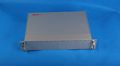 2U-16槽光纤收发器机架双电源