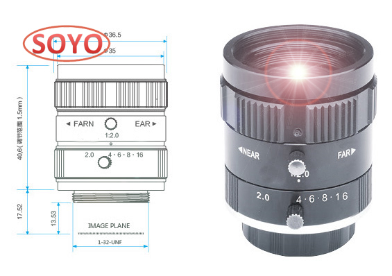 500万2/3 6mm 机器视觉FA镜头
