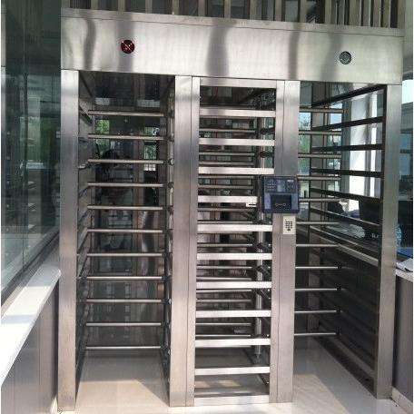 全高十字转闸监狱人脸识别双通道全高转闸工地刷卡联网旋转闸门禁