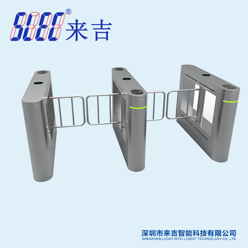 来吉立式考勤门禁智能电动摆闸 刷卡感应电动闸机 智能人行通道摆闸